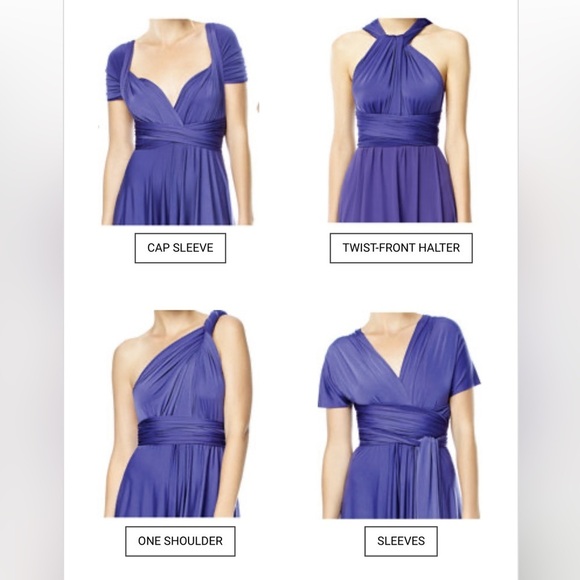 Dressy Collection Dessy Twist Wrap Short With Chiffon In Platinum Size M NWT - Picture 5 of 16